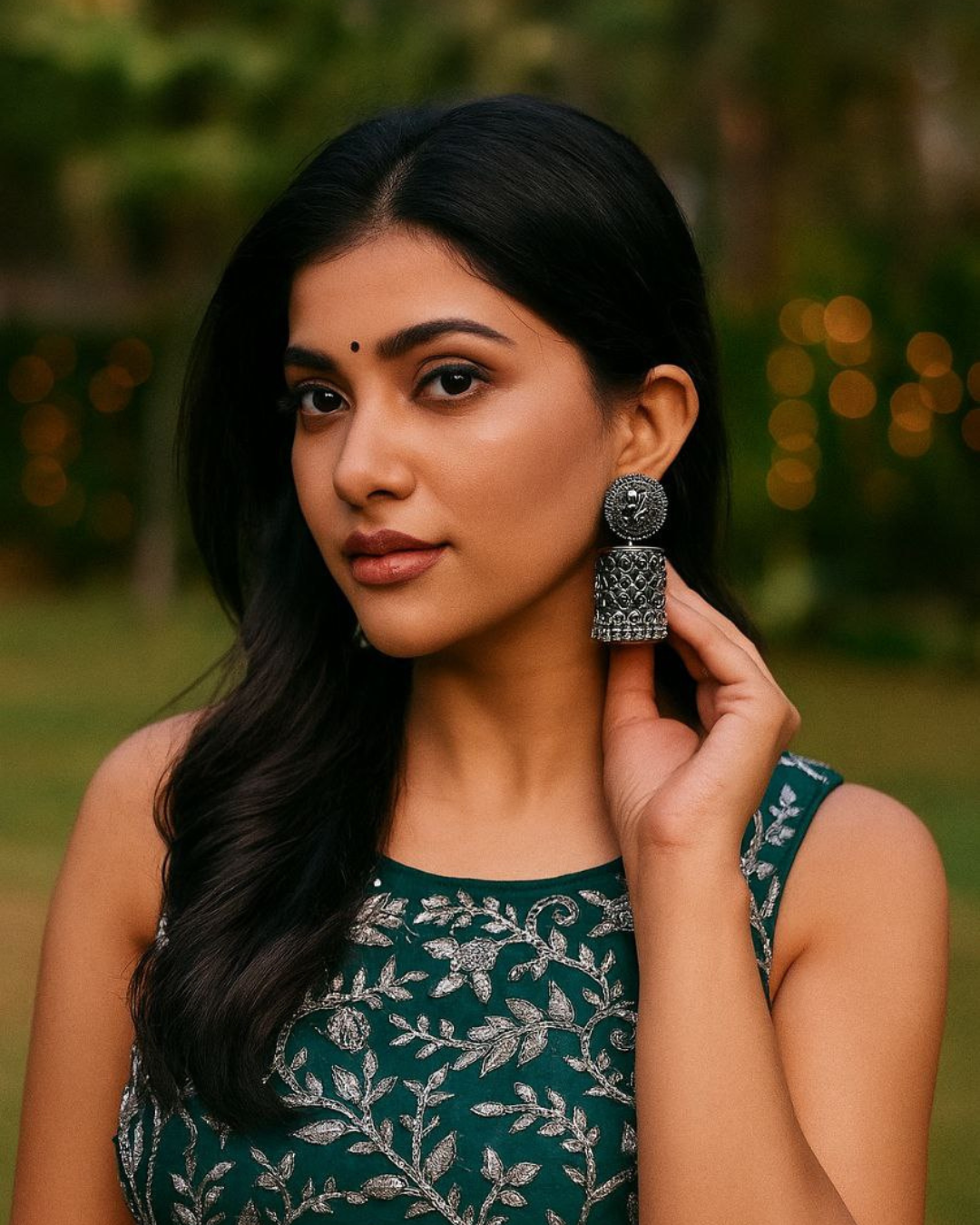 Oxidized Silver Mirror Dome Jhumka for Women | Antique Finish | Traditional & Festive Wear
