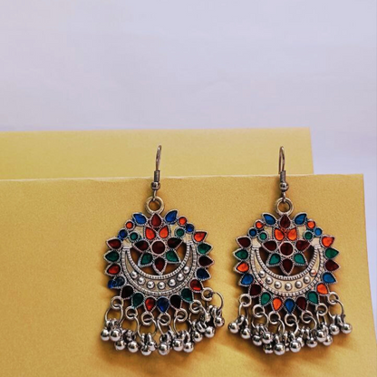 Ethnic Oxidized Jhumka 5 pair Combo Set |  Earrings For Women Vintage Design