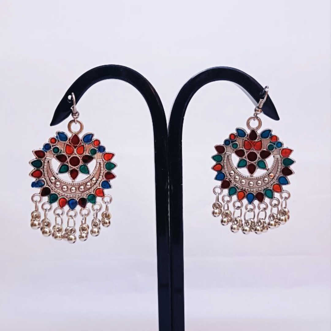 Ethnic Oxidized Jhumka 5 pair Combo Set |  Earrings For Women Vintage Design