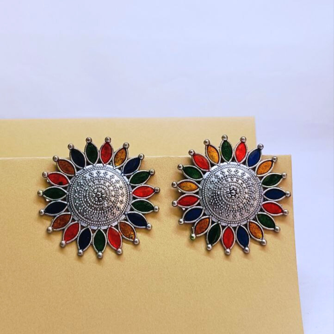 Ethnic Oxidized Jhumka 5 pair Combo Set |  Earrings For Women Vintage Design