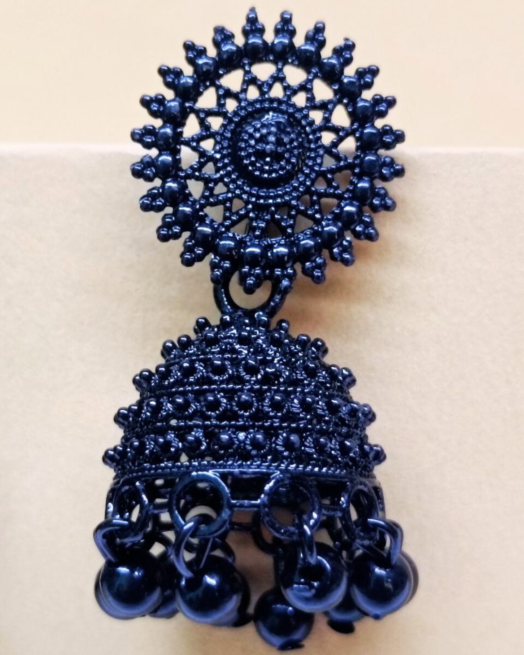 Bold Black Oxidized Jhumka Earrings | Antique Matte Finish | Statement Jewelry | Light Weight