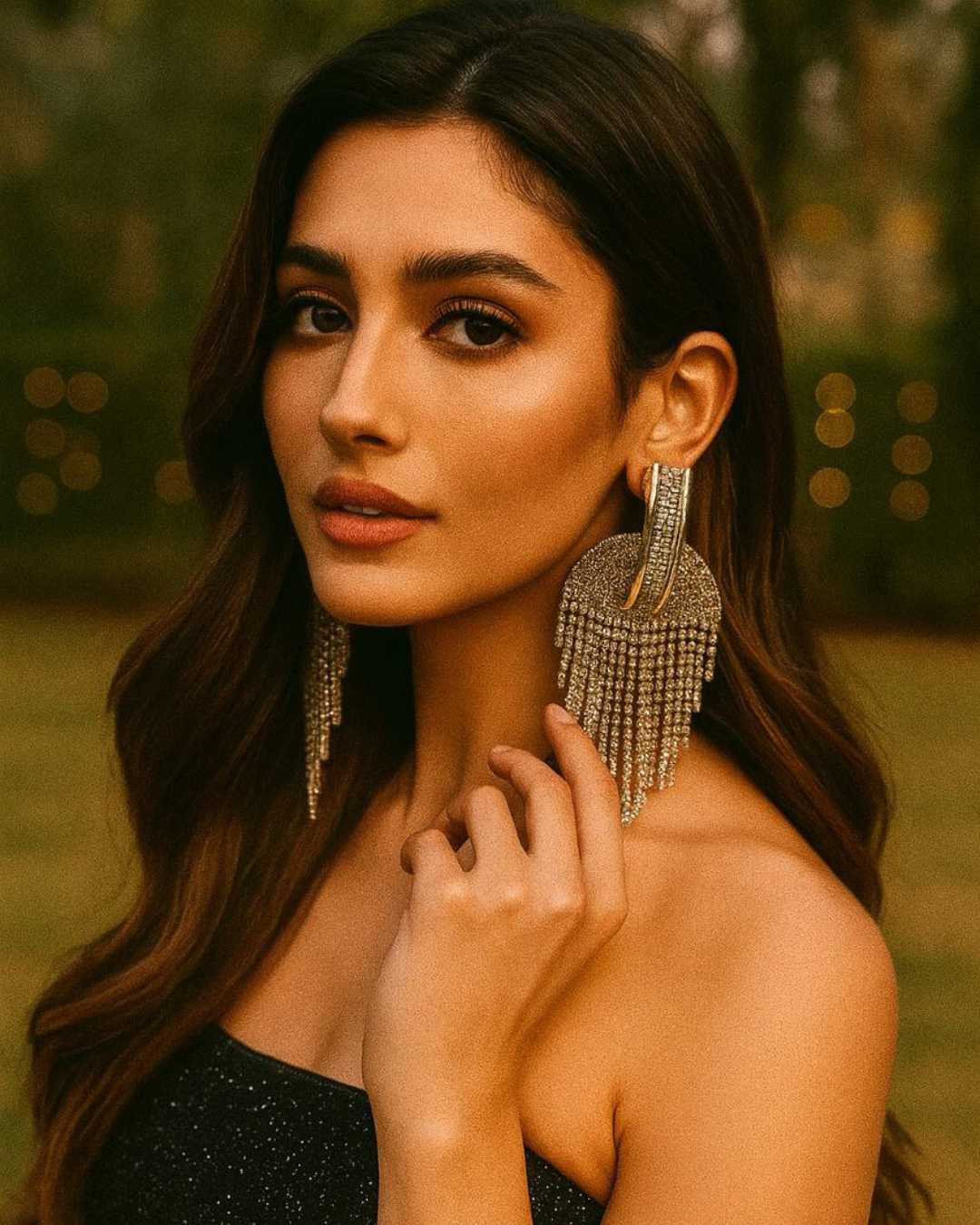 Sequin Tassel Jhumkas for Women | Party Wear | Available in Black And Rose Gold