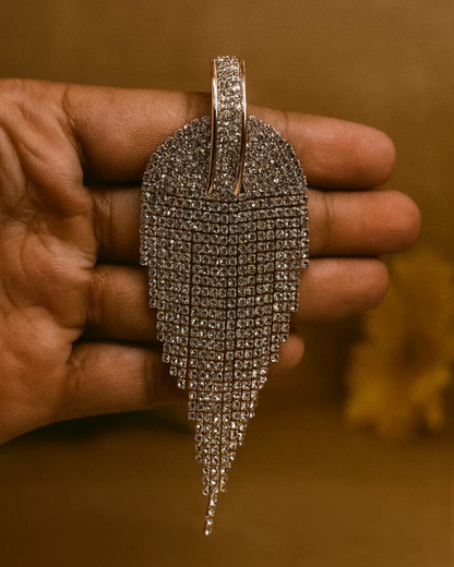 Sequin Tassel Jhumkas for Women | Party Wear | Available in Black And Rose Gold