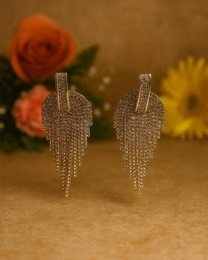 Sequin Tassel Jhumkas for Women | Party Wear | Available in Black And Rose Gold