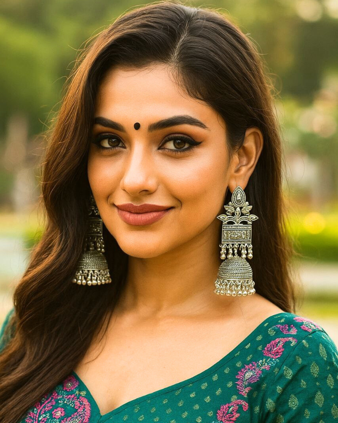 Temple Style Antique Oxidized Jhumka for Women | Festive Wear | Traditonal Look