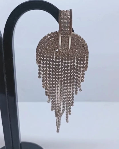 Sequin Tassel Jhumkas for Women | Party Wear | Available in Black And Rose Gold