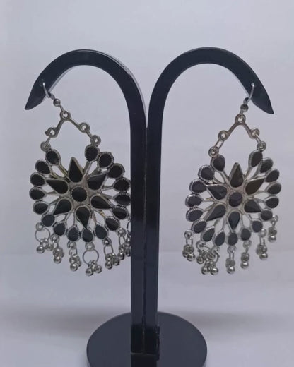Kaala Gulab ChaandBali Earrings