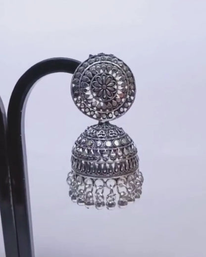 Floral Stud Oxidized Jhumka for Women | Daily & Festive wear
