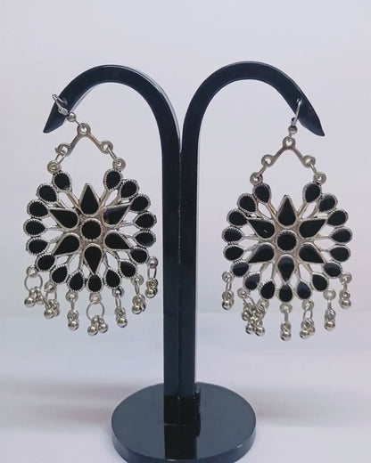 Kaala Gulab ChaandBali Earrings